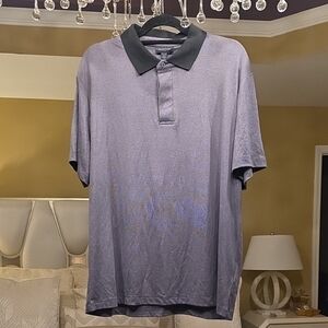 Magaschoni Lavender Polo with Charcoal Collar